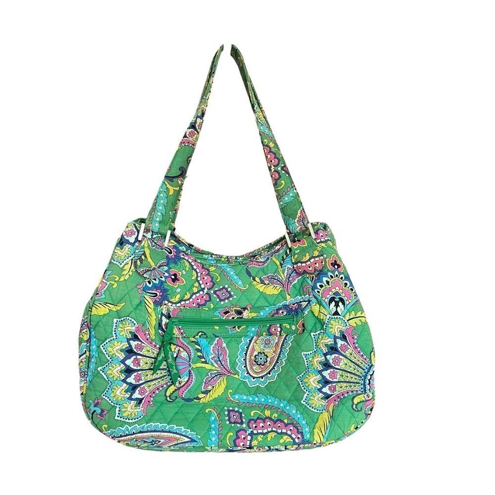 Vera Bradley Handbag/Purse. Emerald Paisley Pattern. Excellent Used Condition.